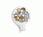 Colgador adhesivo circular decorado / cocina