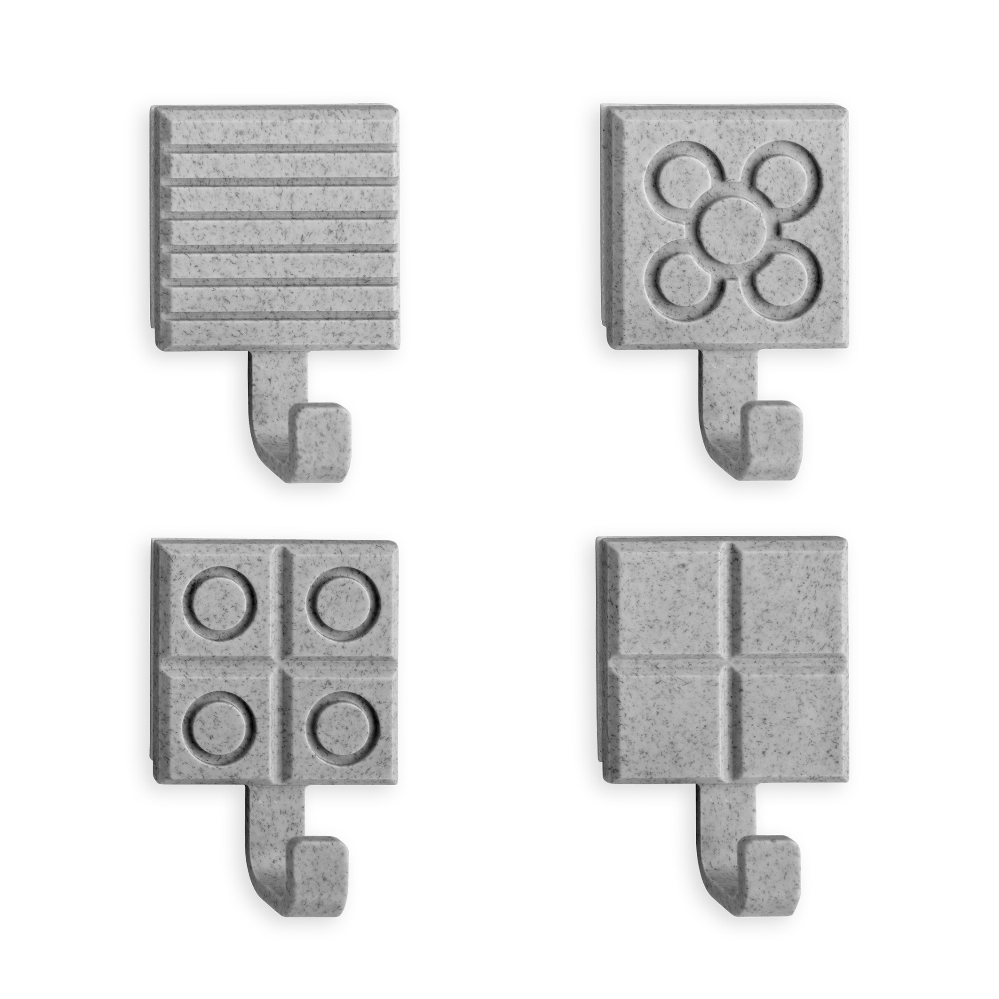 Surtido colgadores adhesivos baldosas / gris