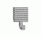 Colgador adhesivo baldosa rayada / gris