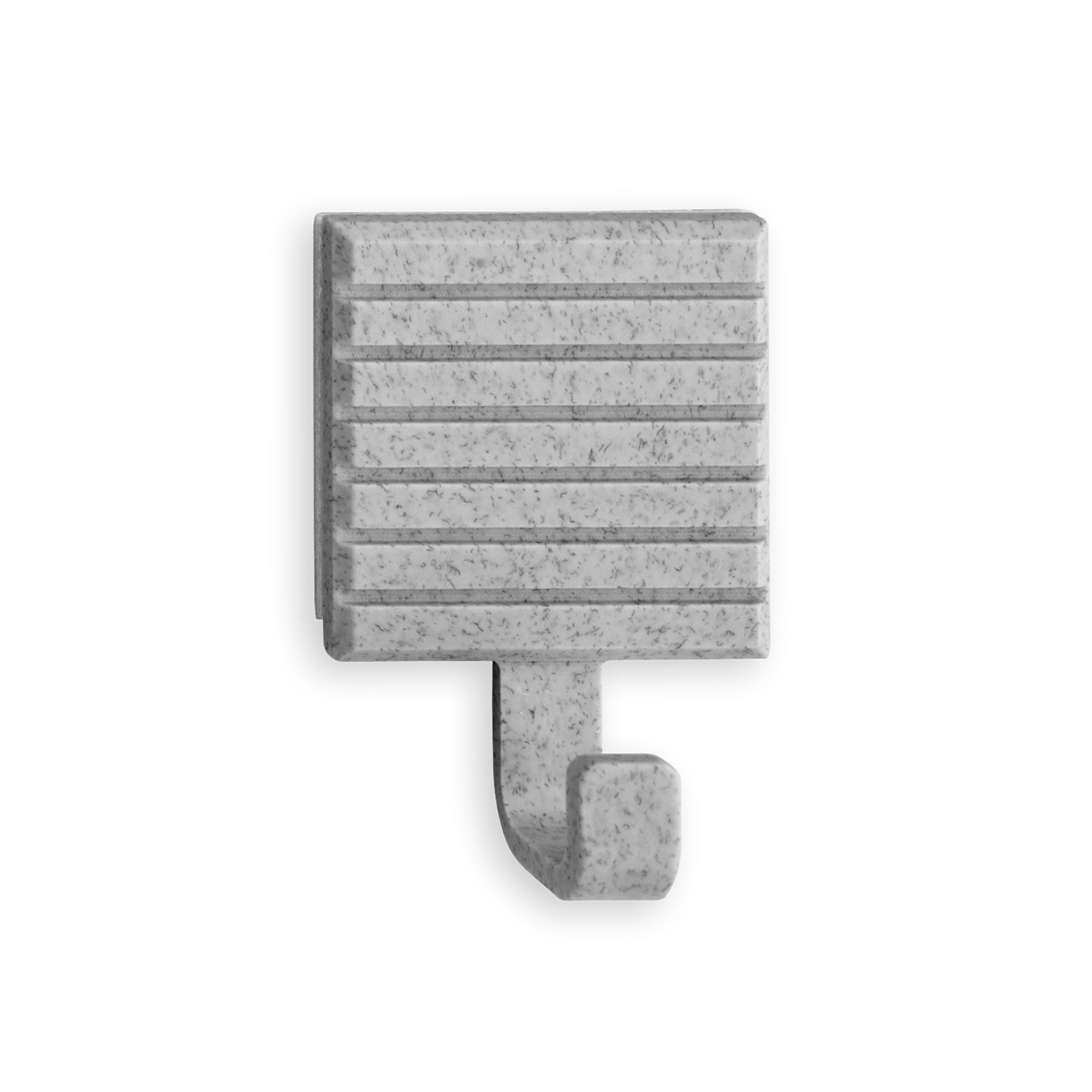 Colgador adhesivo baldosa rayada / gris