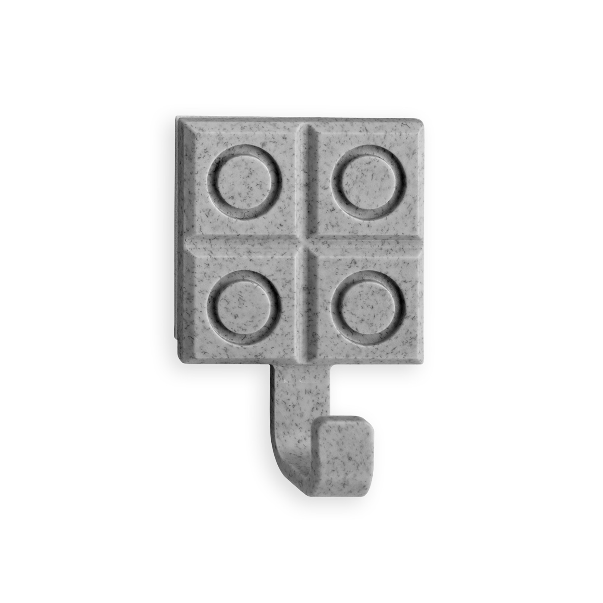 Colgador adhesivo baldosa rayada / gris