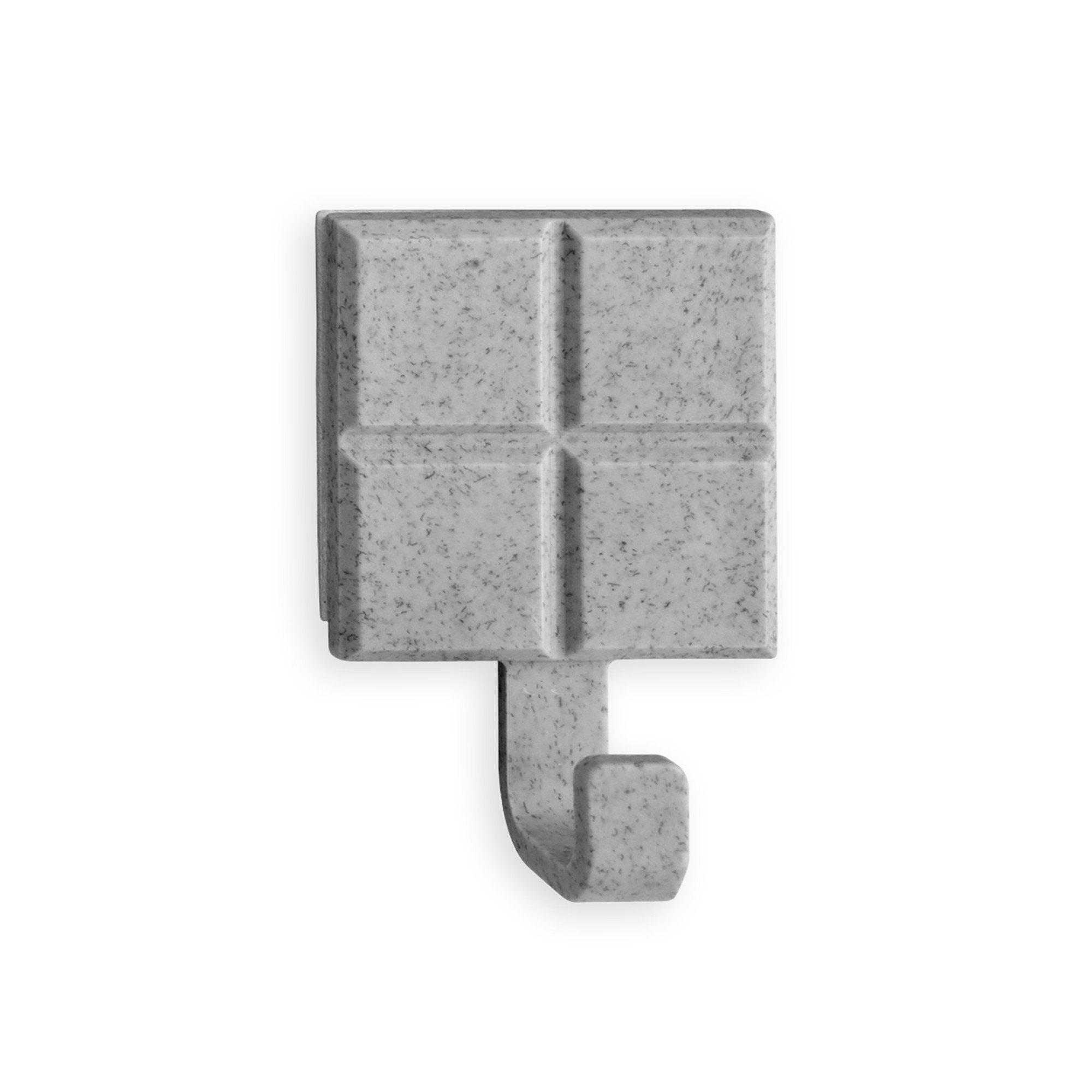 Colgador adhesivo baldosa rayada / gris