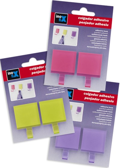 Colgador adhesivo semitransparente / surtido