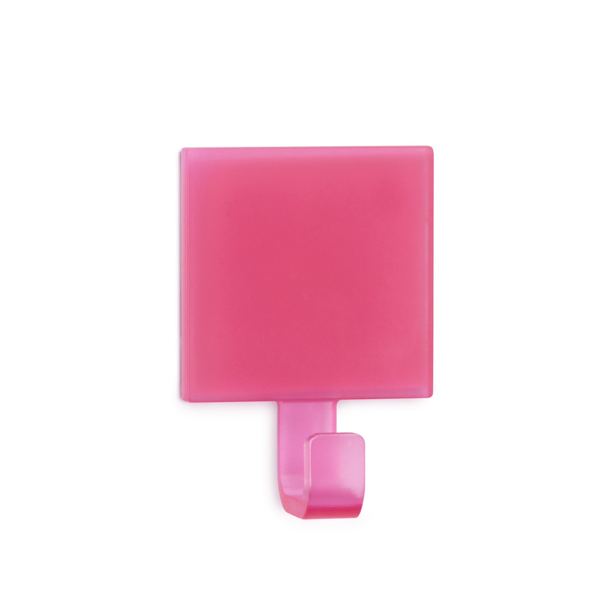 Colgador adhesivo semitransparente / rosa