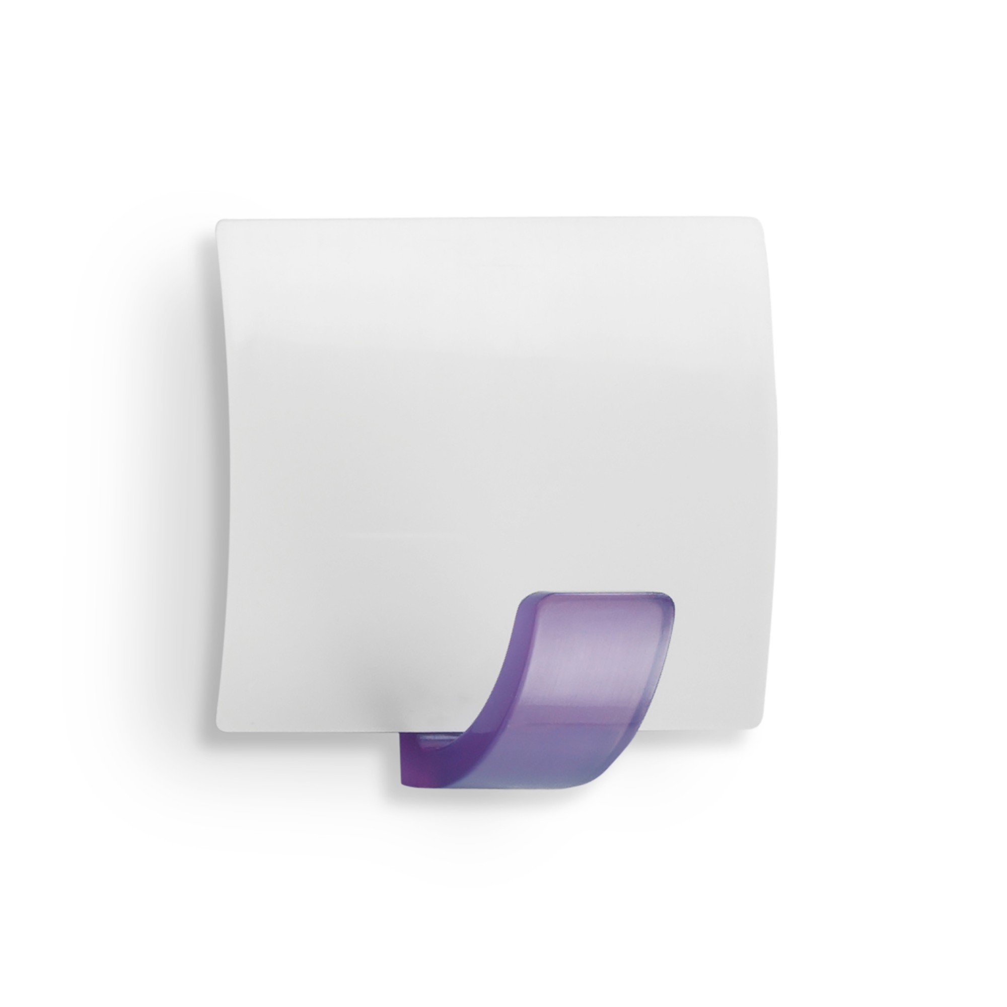 Colgador adhesivo cuadrado / violeta