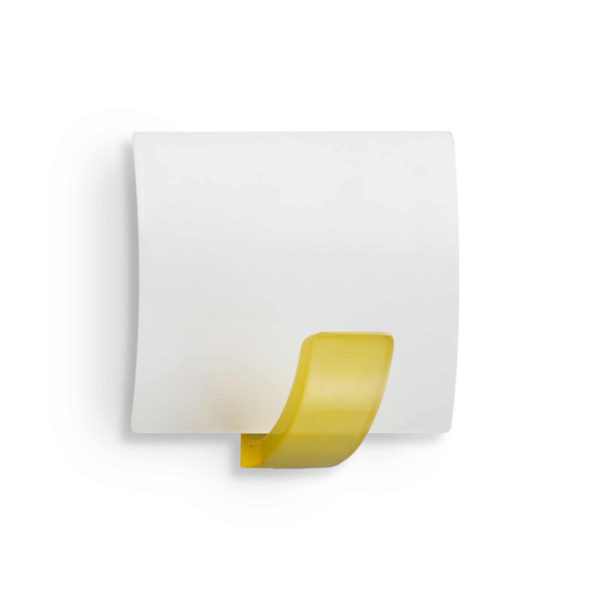 Colgador adhesivo cuadrado / amarillo