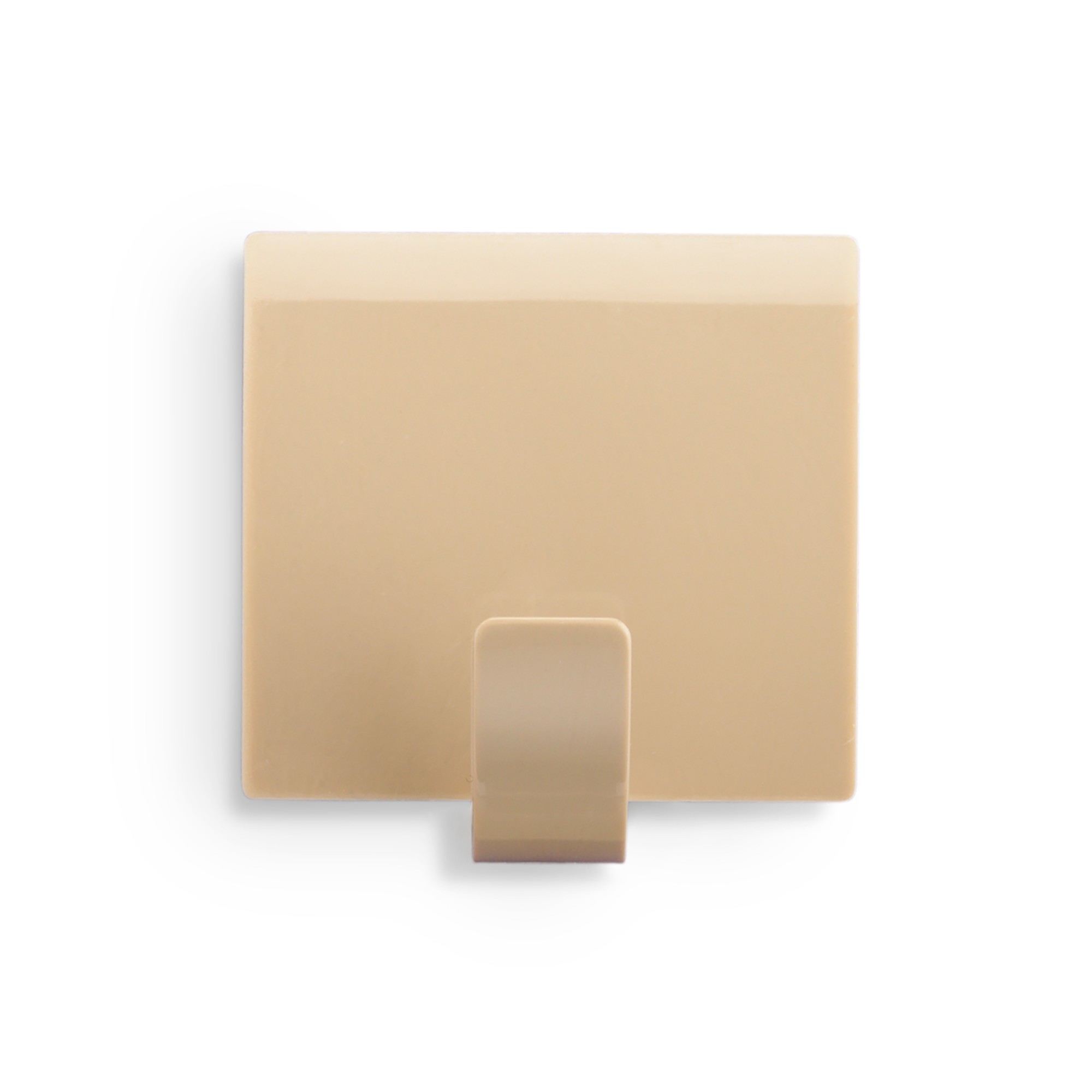 Colgador adhesivo cuadrado / beige
