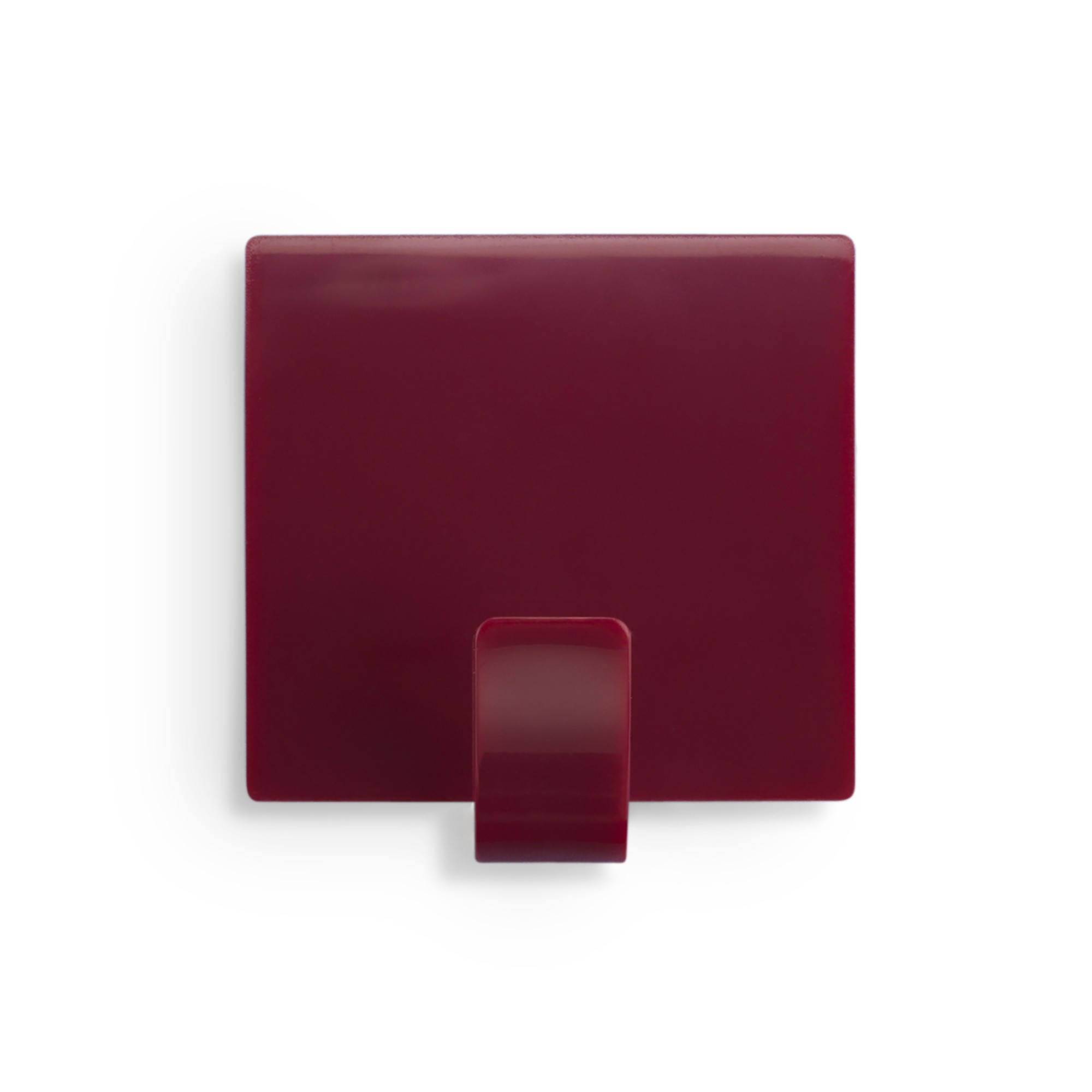 Colgador adhesivo cuadrado / berenjena