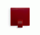 Colgador adhesivo cuadrado / rojo oscuro