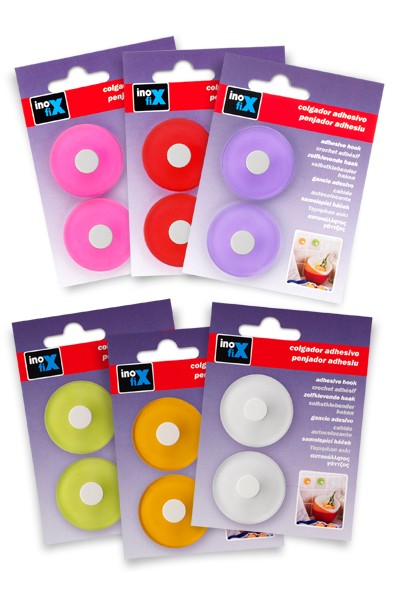 Colgador adhesivo circular / surtido
