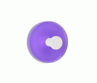 Colgador adhesivo circular / violeta