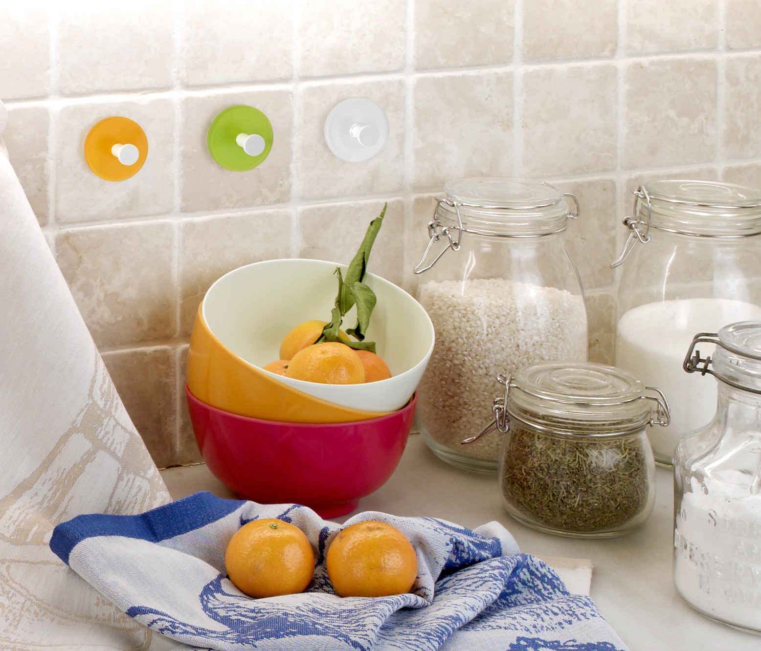 Colgador adhesivo circular / surtido