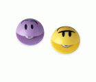 Sujetapapeles caras / violeta-amarillo