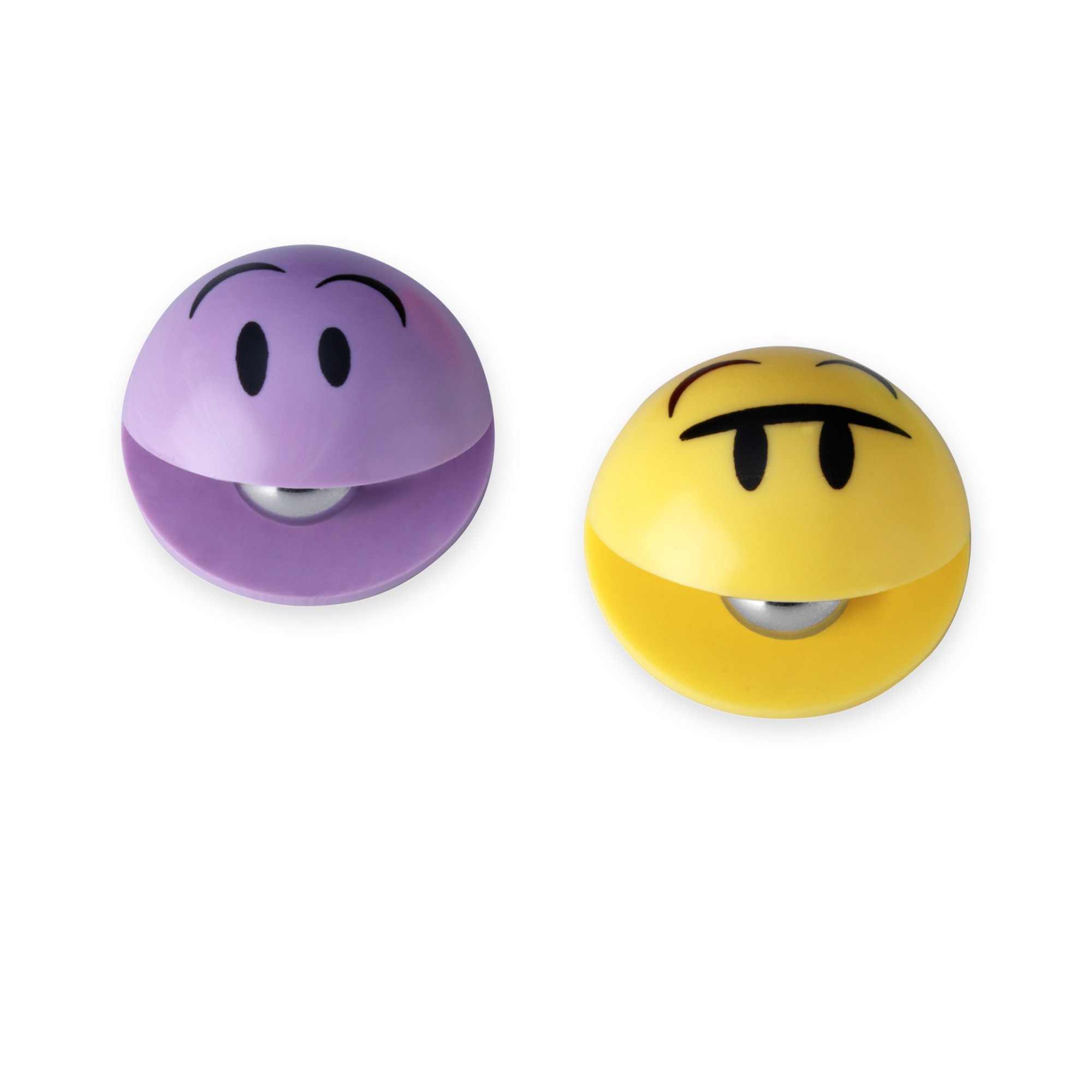 Sujetapapeles caras / violeta-amarillo