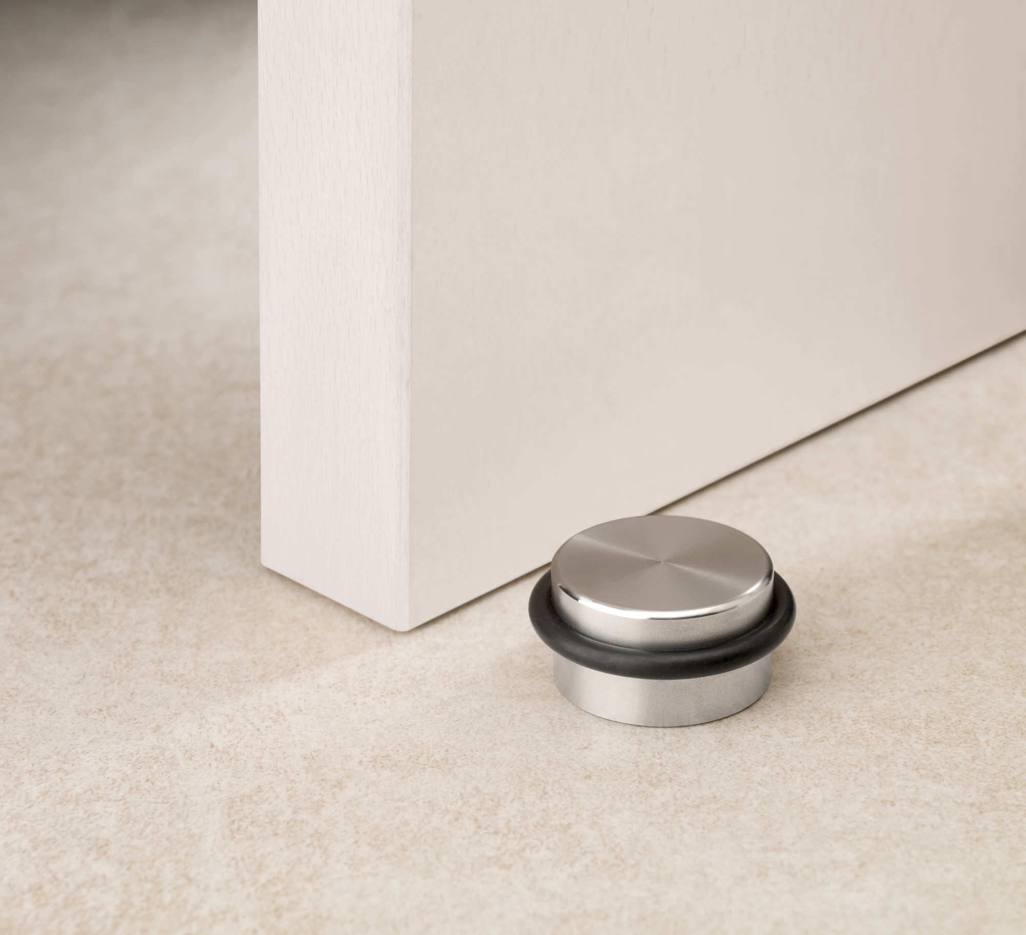 Tope cilíndrico de acero inoxidable con adhesivo extrafuerte / acero inox.