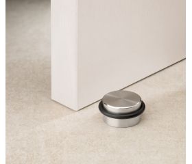 Tope cilíndrico de acero inoxidable con adhesivo extrafuerte / acero inox.