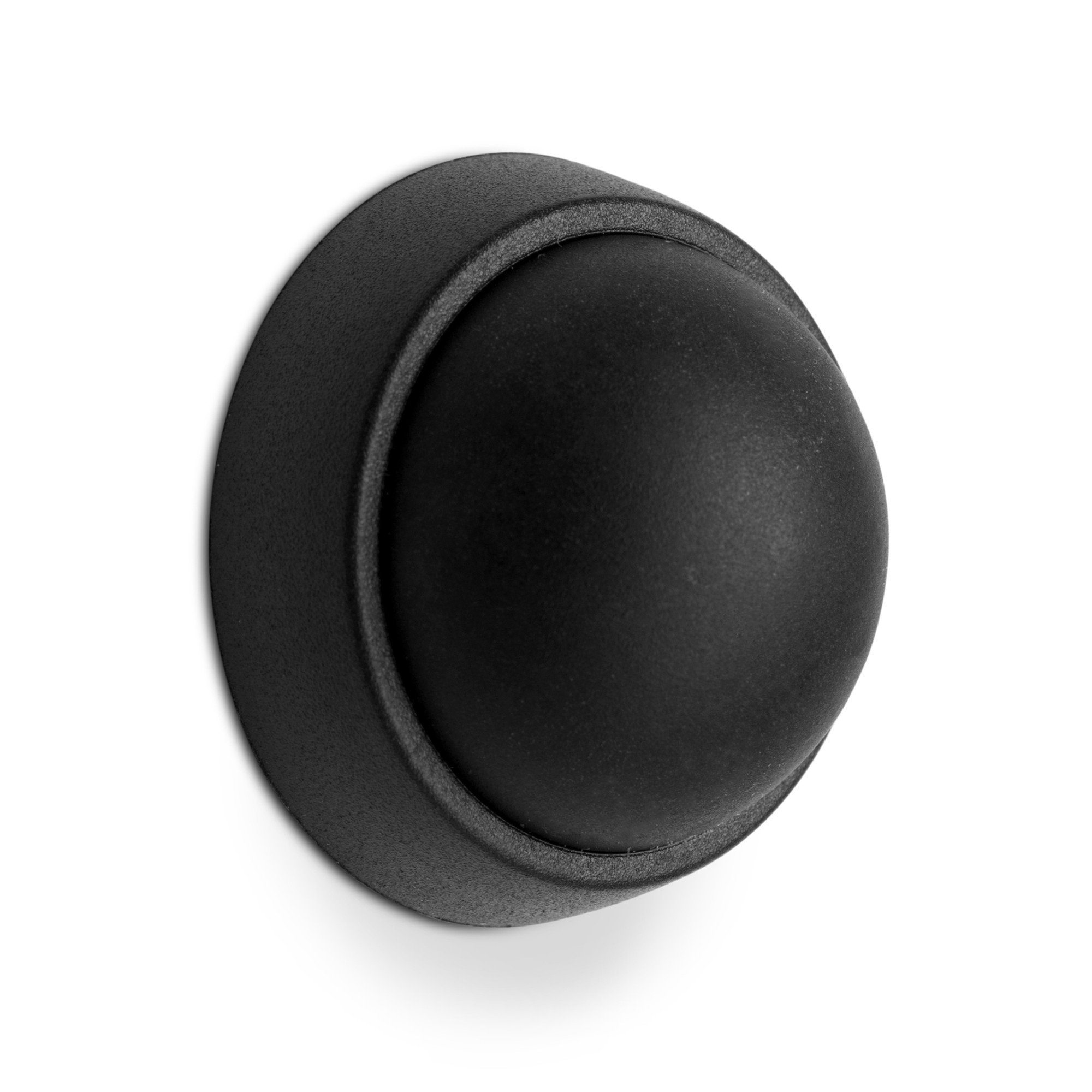 Tope puerta adhesivo de pared / negro