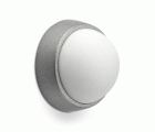 Tope puerta adhesivo de pared / cromo mate blanco