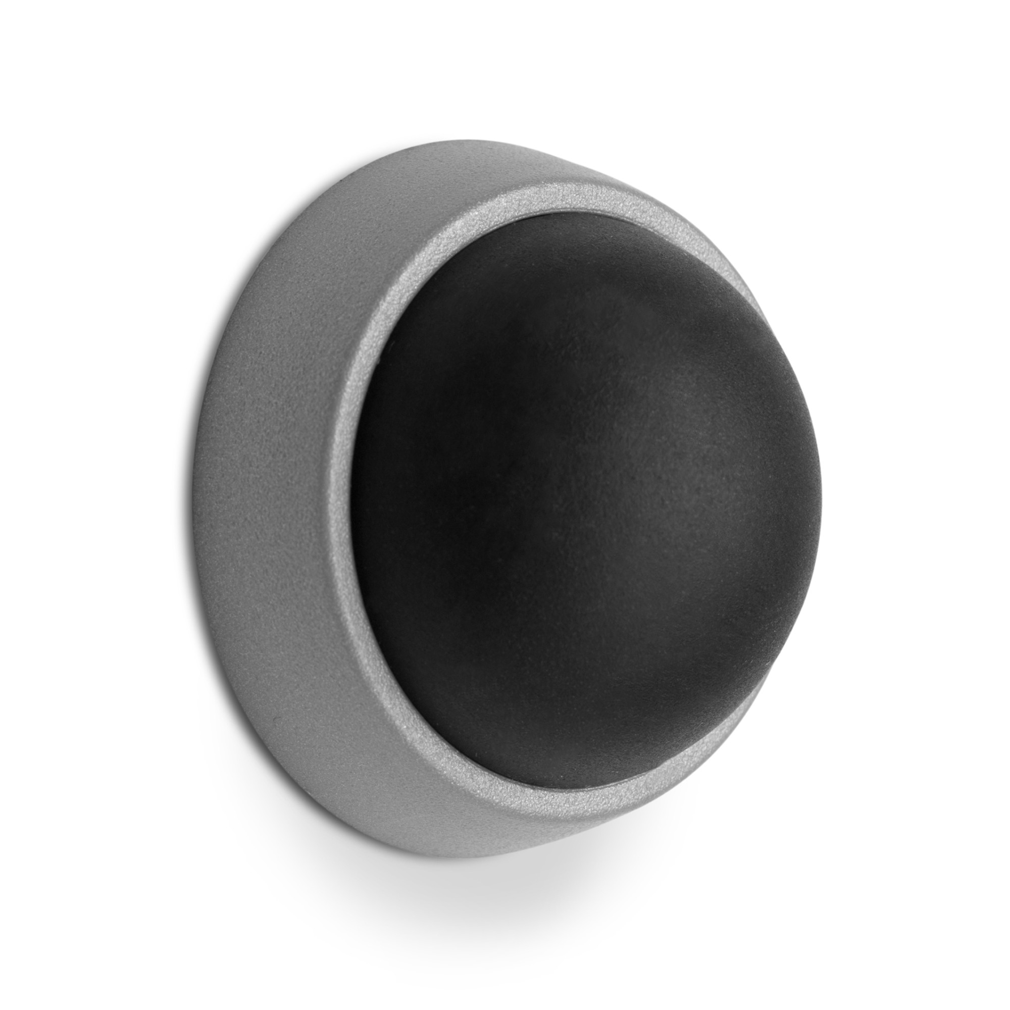 Tope puerta adhesivo de pared / cromo mate negro