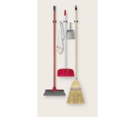 Colgador escobas triple / blanco