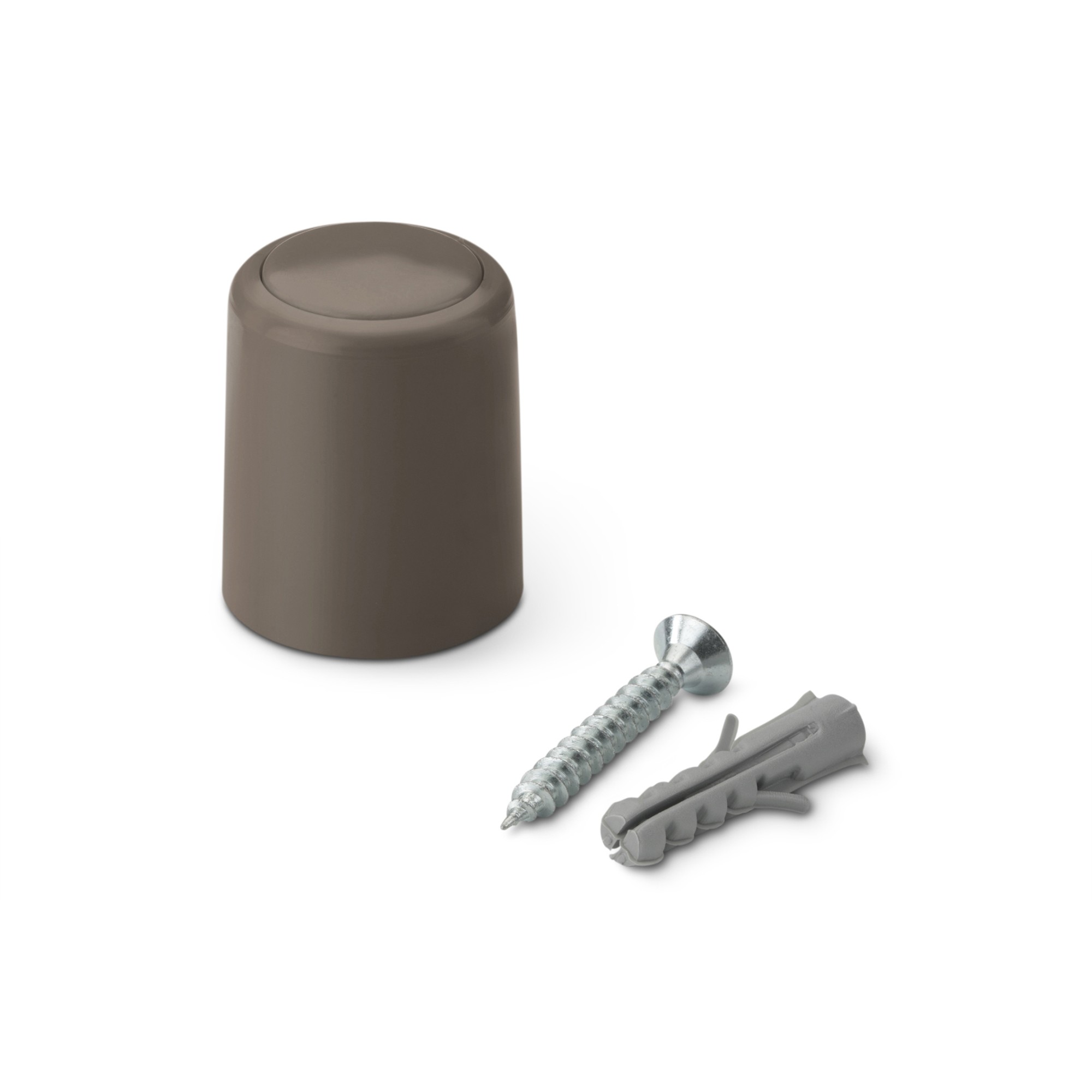 Tope de puerta con tornillo / marrón