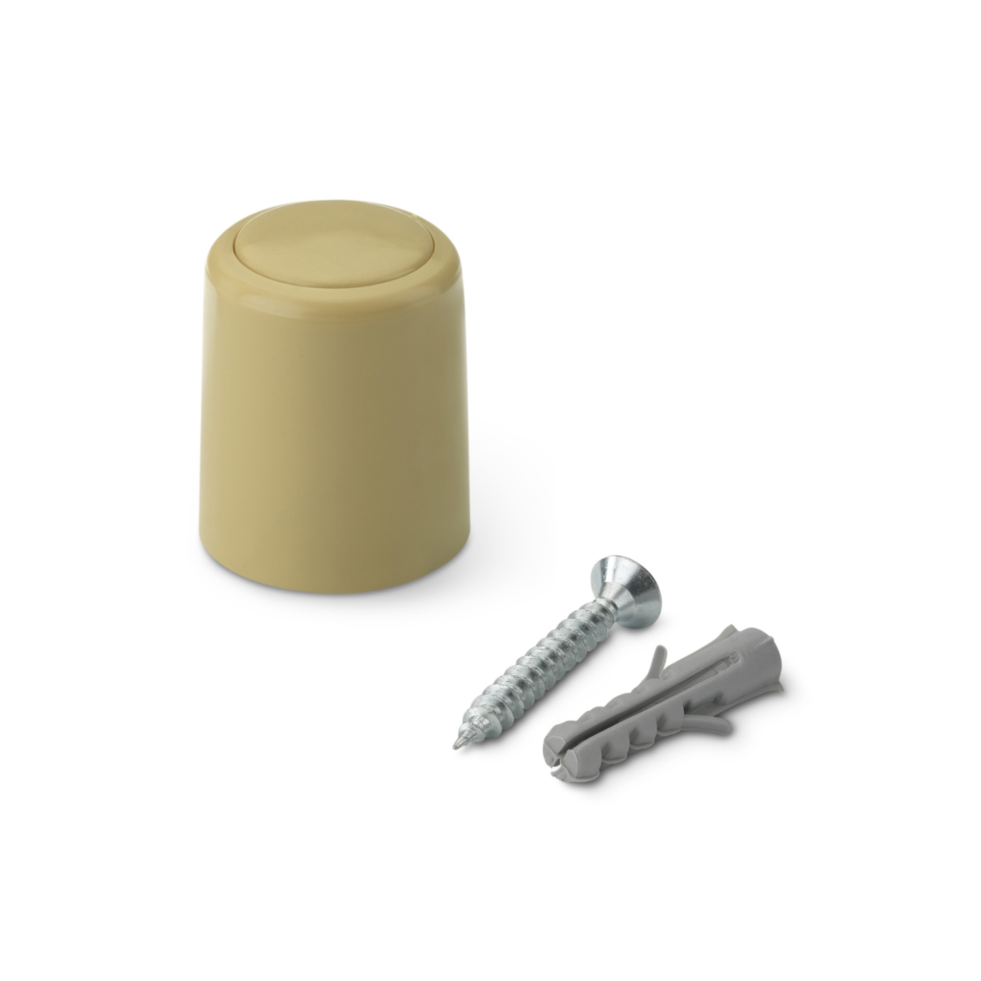 Tope de puerta con tornillo / beige