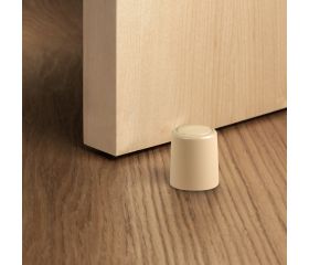 Tope de puerta con tornillo / blanco