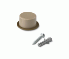 Tope de puerta con tornillo / beige