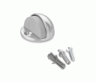 Tope de puerta metálico con tornillo / cromo mate