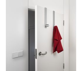 Colgador sobre-puerta / cromo mate