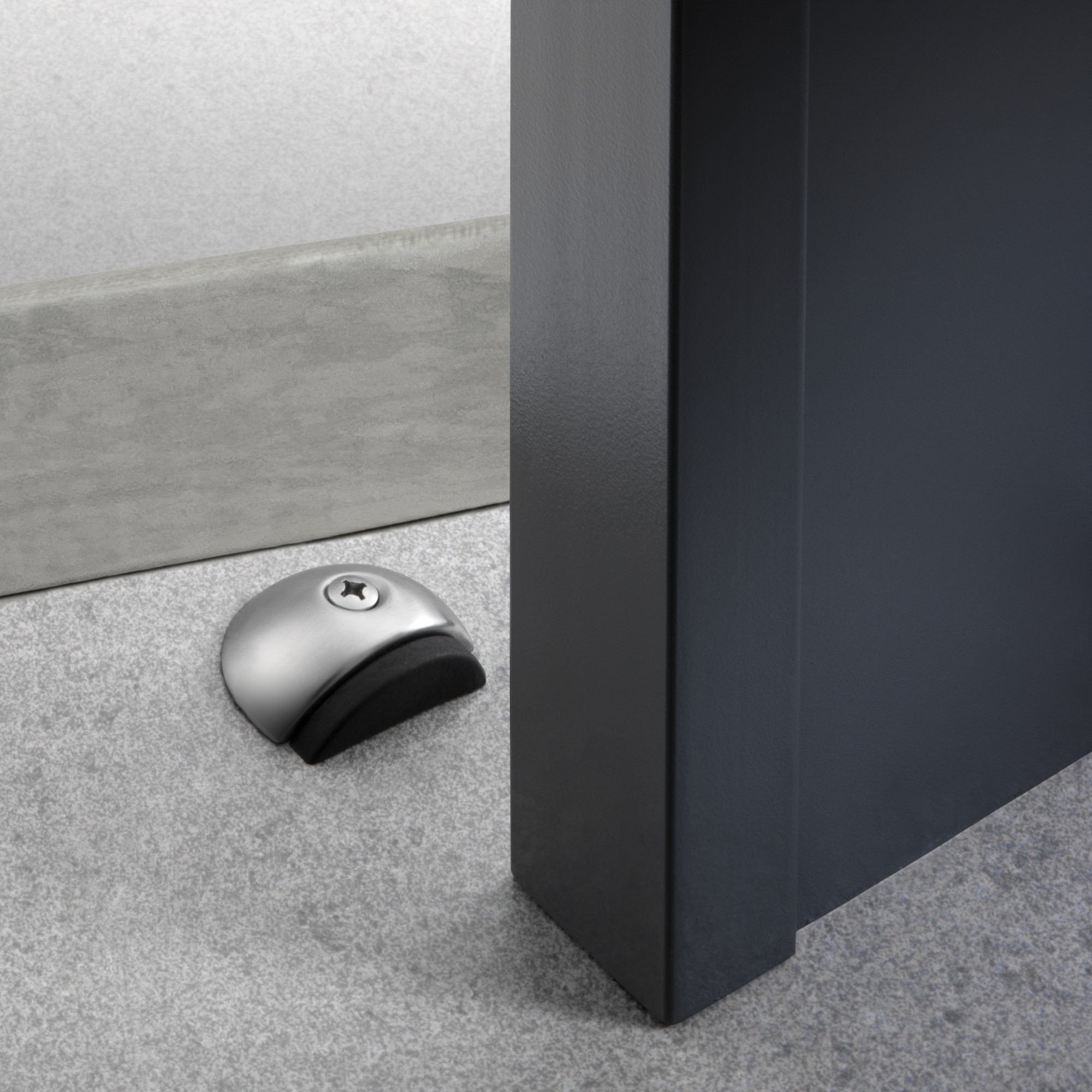 Tope puerta semi-esférico / acero inox.