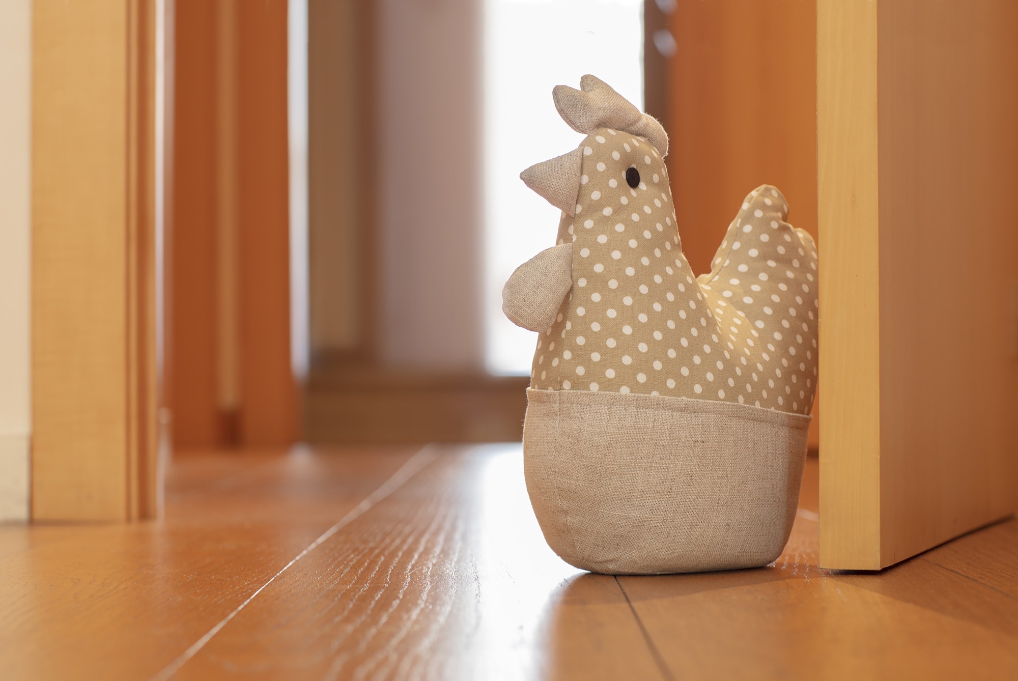 Tope de puerta textil 1 Kg. Gallina / beige