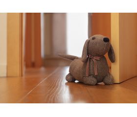 Tope de puerta textil 1 Kg. Perro / marrón