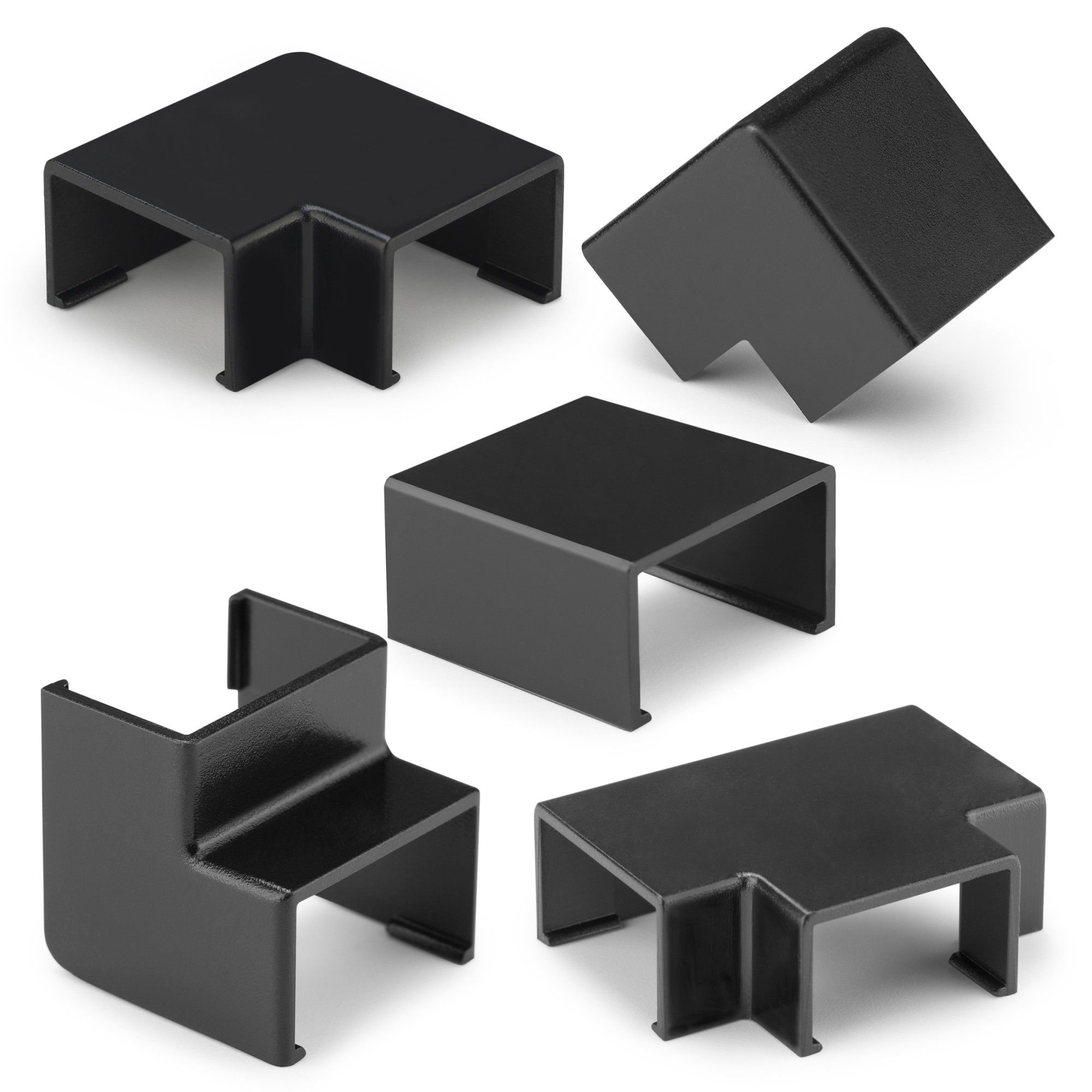 Accesorios surtidos para canaleta 9 x 5 mm / negro