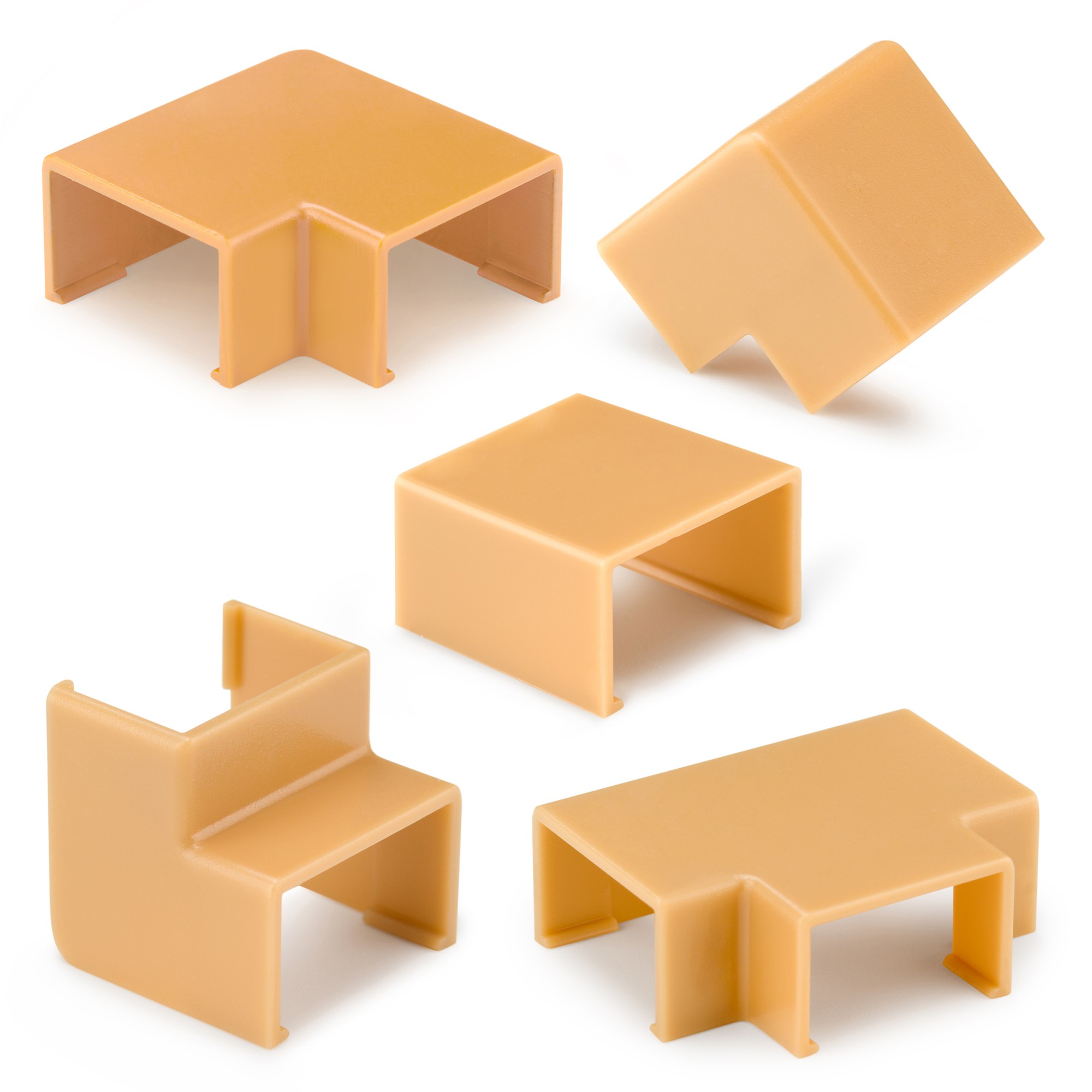 Accesorios surtidos para canaleta 12 x 7 mm / roble