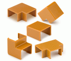 Accesorios surtidos para canaleta 12 x 7 mm / cerezo