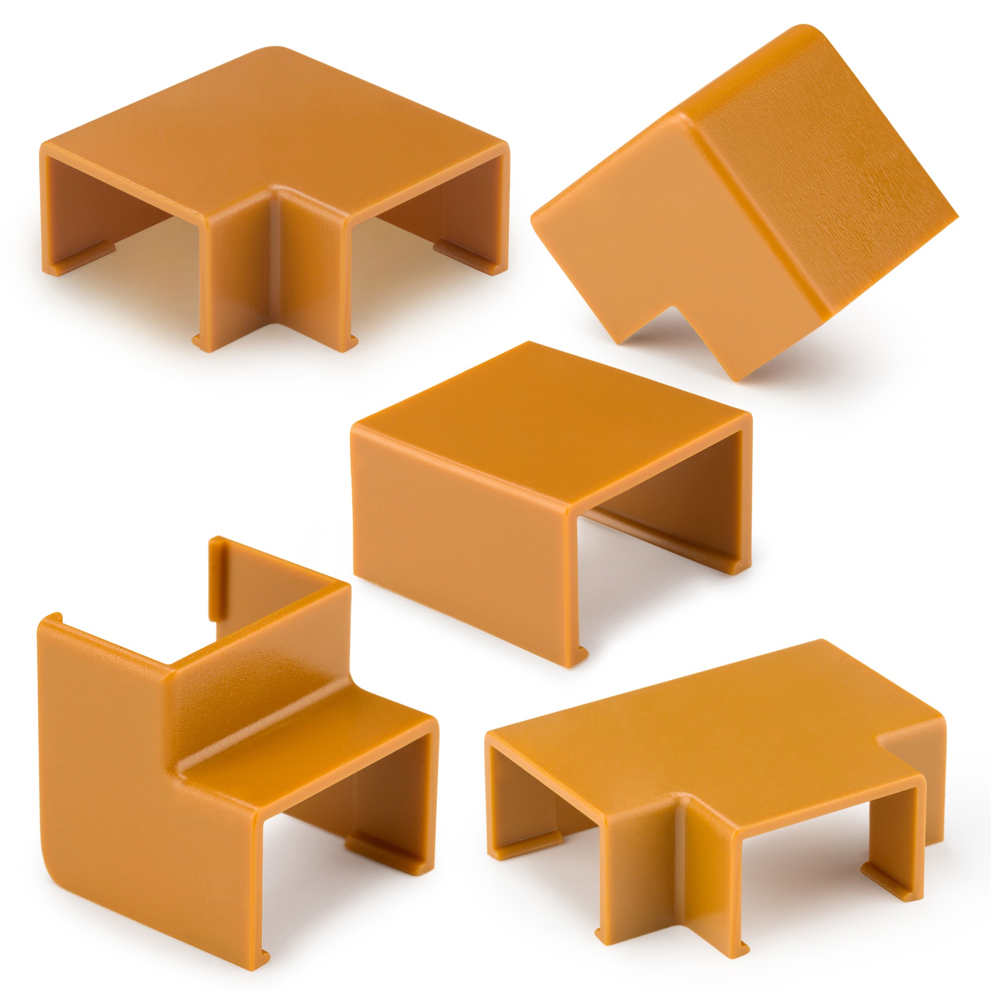 Accesorios surtidos para canaleta 12 x 7 mm / cerezo