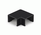 Enlace plano 90º para canaleta 12 x 7 mm / negro