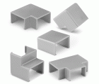 Accesorios surtidos canaleta 16 x 10 mm / gris metalizado