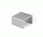 Enlace recto para canaleta 16 x 10 mm / gris metalizado