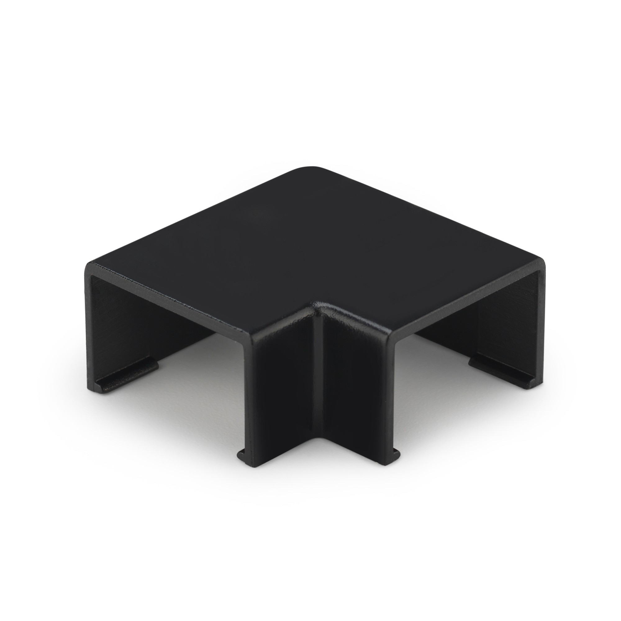 Enlace plano 90º para canaleta 16 x 10 mm / negro