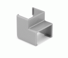 Enlace cóncavo para canaleta 16 x 10 mm / gris metalizado