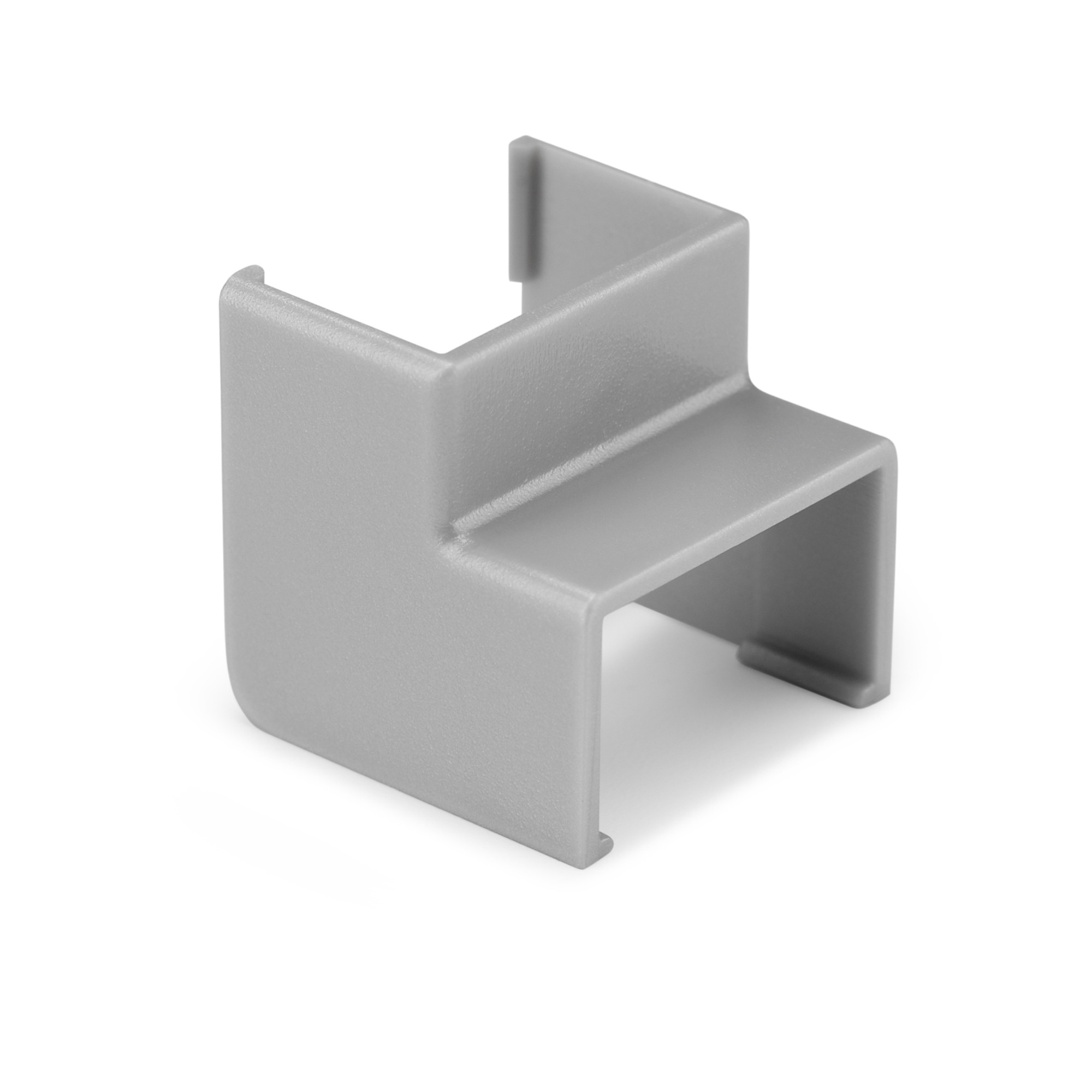 Enlace cóncavo para canaleta 16 x 10 mm / gris metalizado