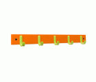 Colgador 5 ganchos verdes / naranja