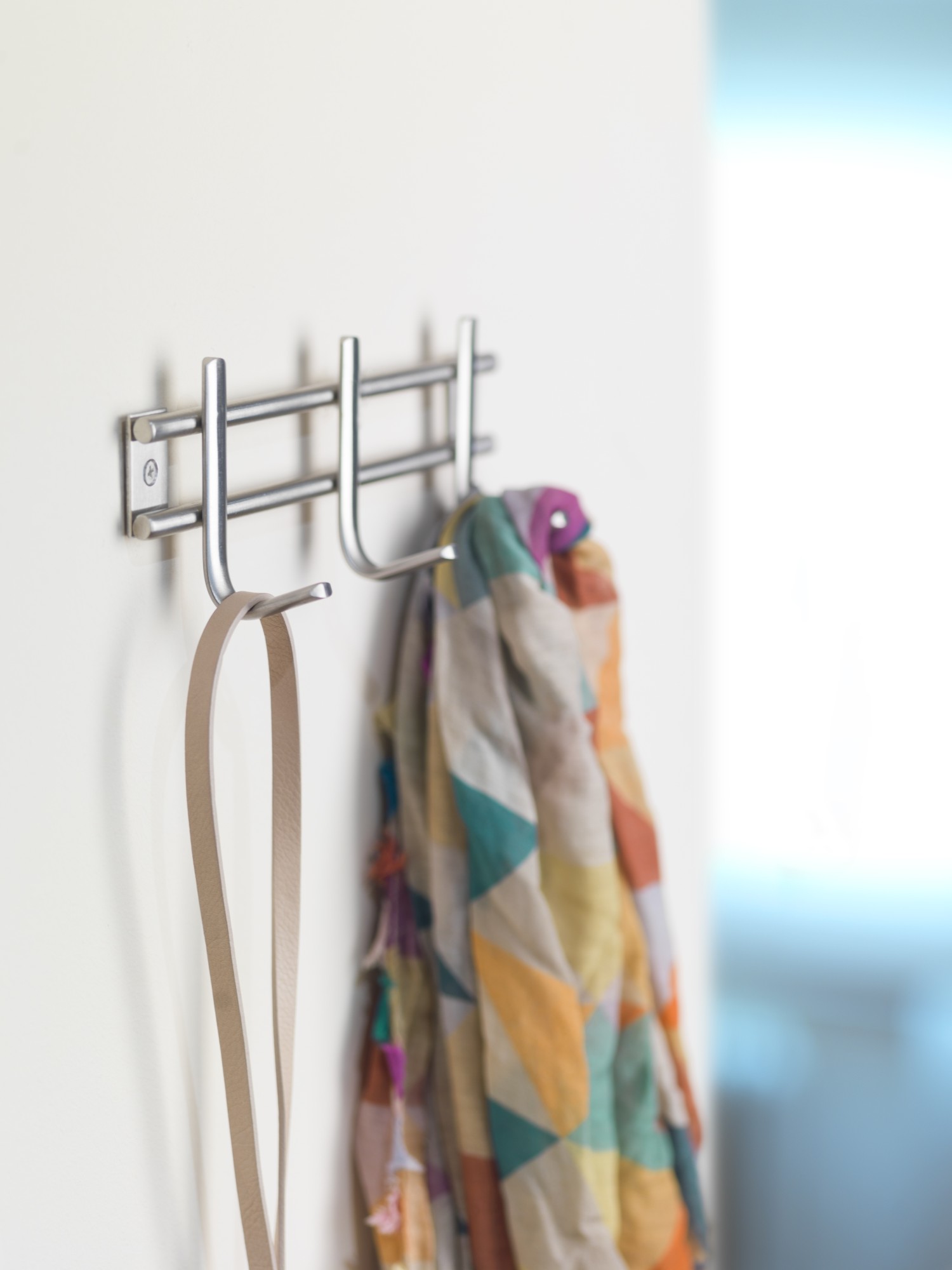 Colgador acero inoxidable 3 ganchos / acero inox.