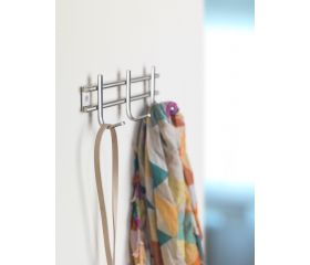 Colgador acero inoxidable 3 ganchos / acero inox.