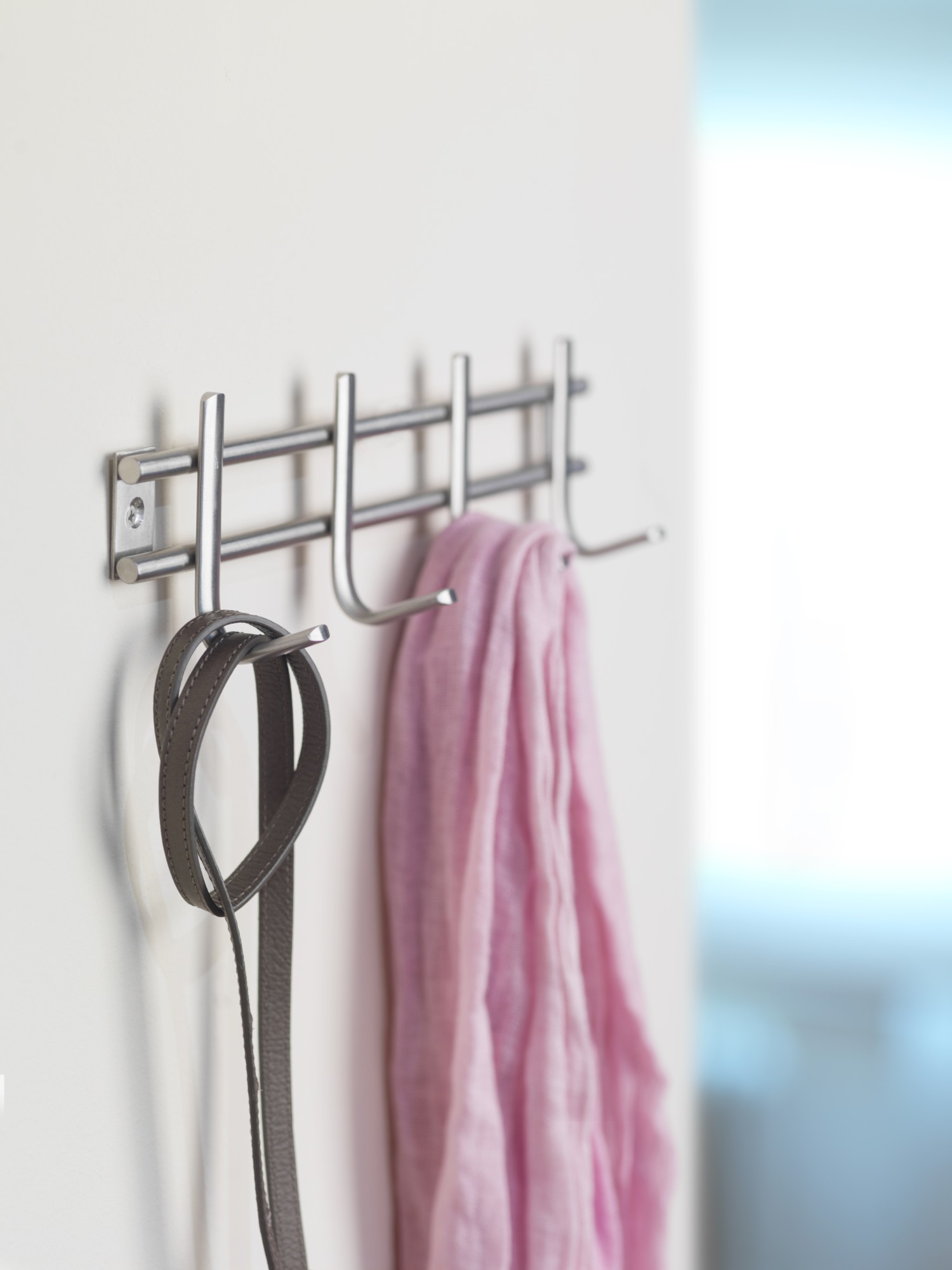 Colgador acero inoxidable 4 ganchos / acero inox.