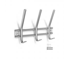 Mod.3718 Colgador acero inoxidable 3 gancho doble