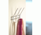 Colgador acero inoxidable 3 gancho doble / acero inox.