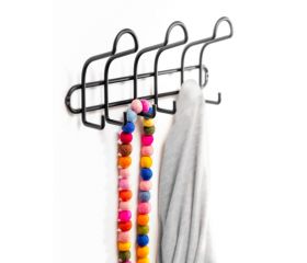 Colgador acero 3 ganchos triples / blanco